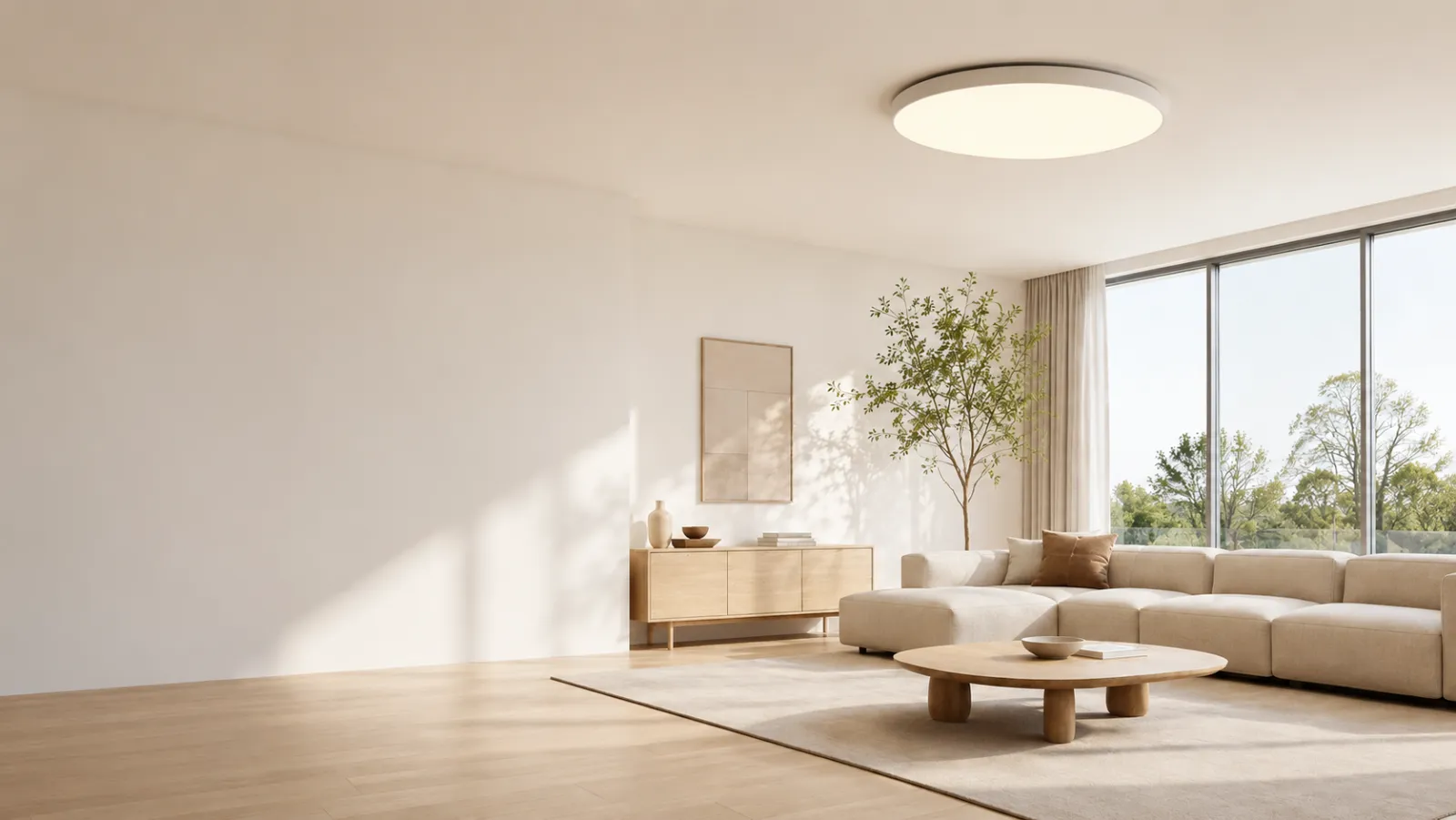 A living space in daylight