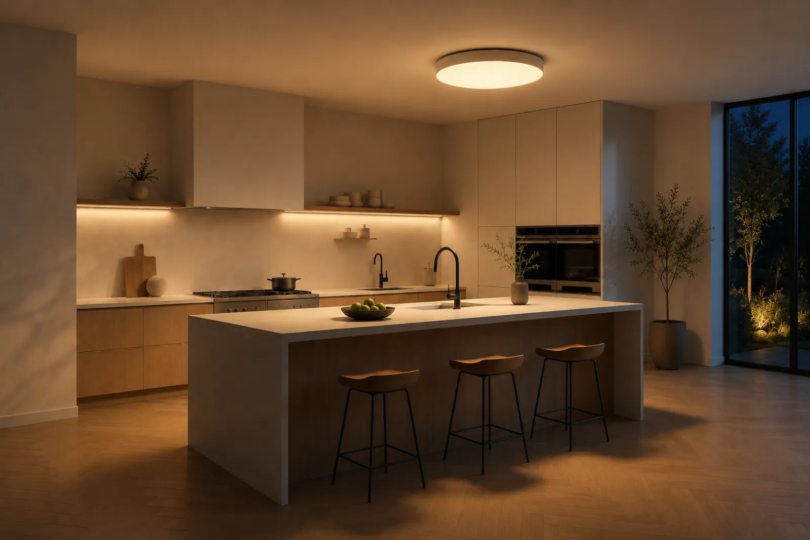 Kitchen at night